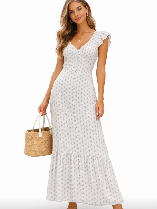 Monteau Dresses & Skirts - Linen Blend Maxi Dress NWT Monteau Los Angeles